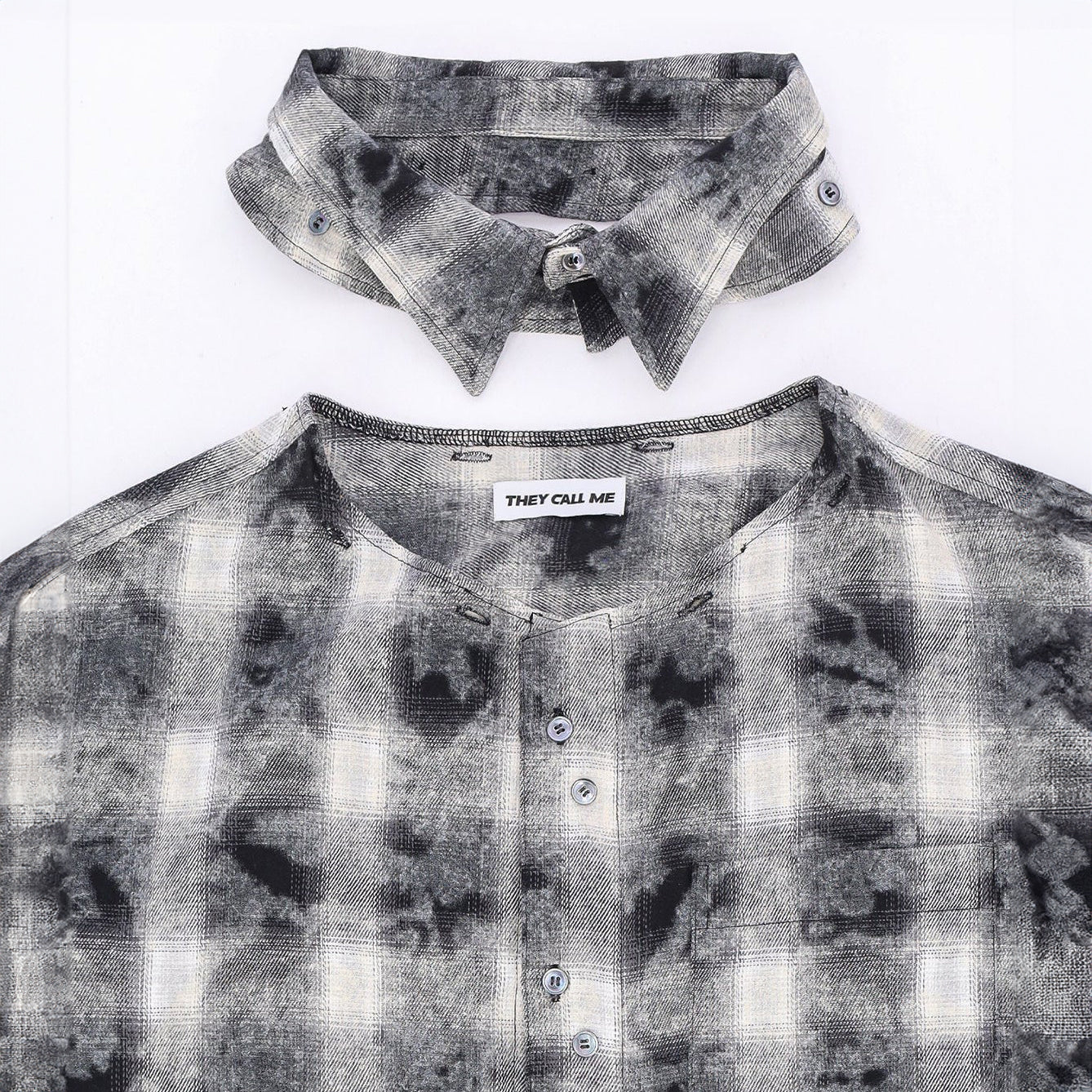 Dual-check shirt Fade Black