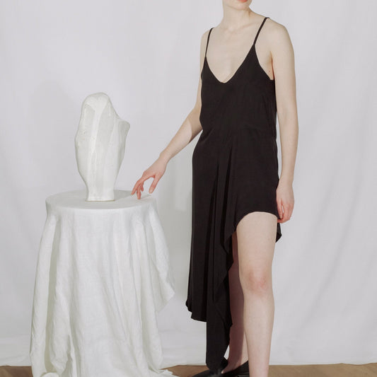 Asymmetric slip dress