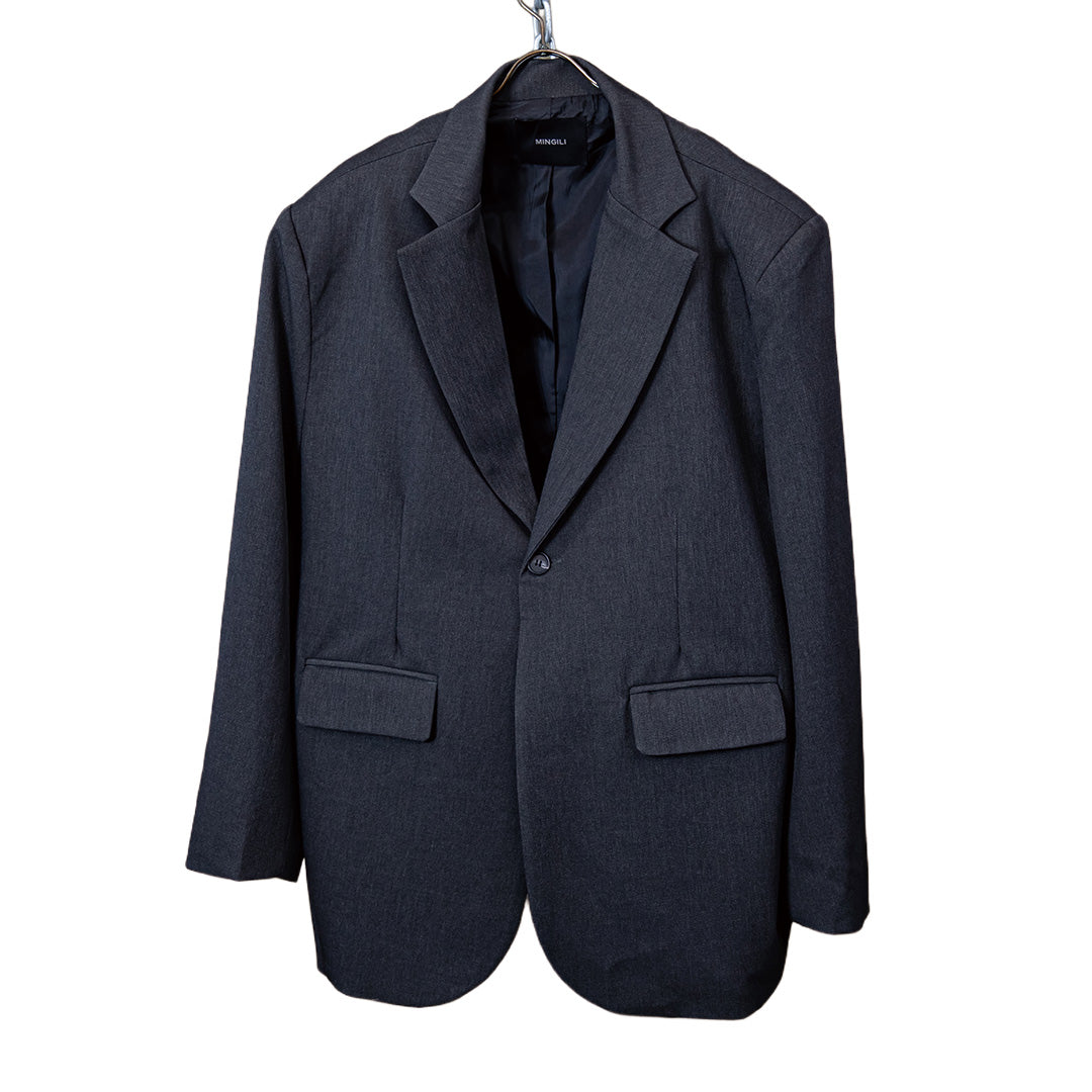 Oversized tailored blazer grey