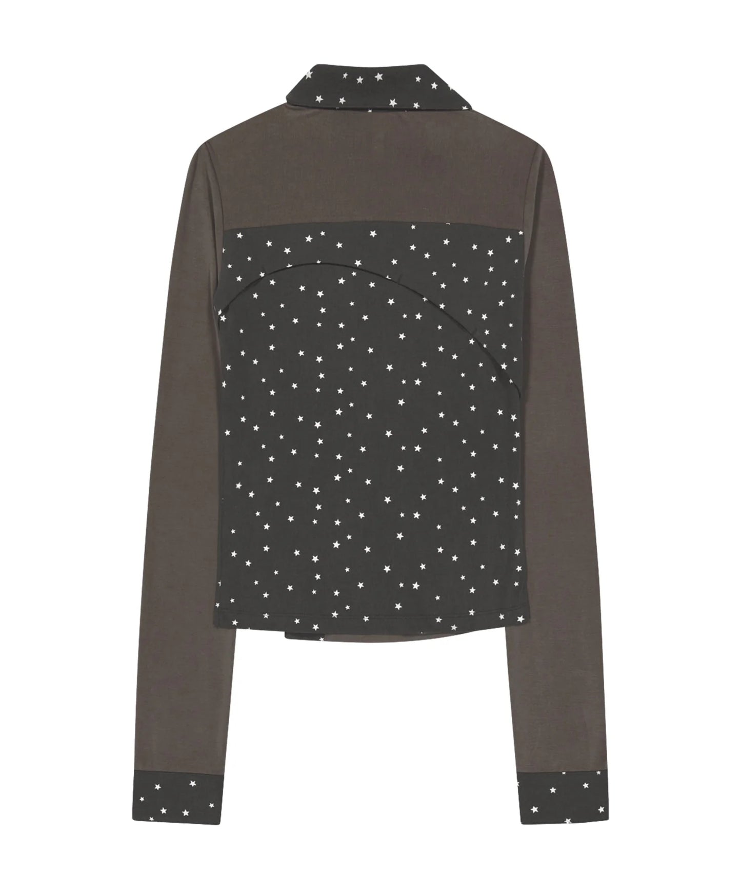 STARCUT JERSEY COLLAR TEE - STONE BROWN