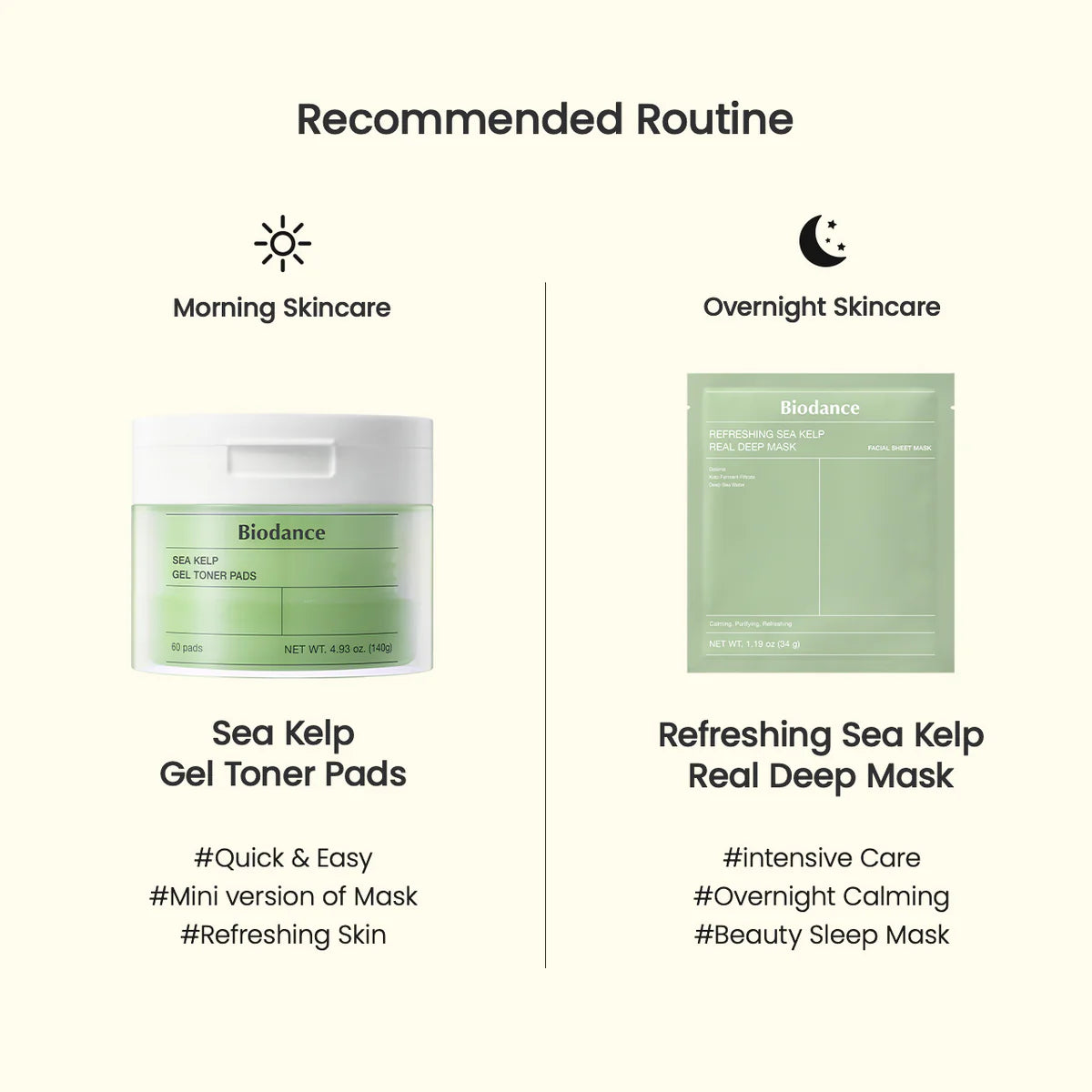 BIODANCE Sea Kelp Gel Toner Pads 60Pads