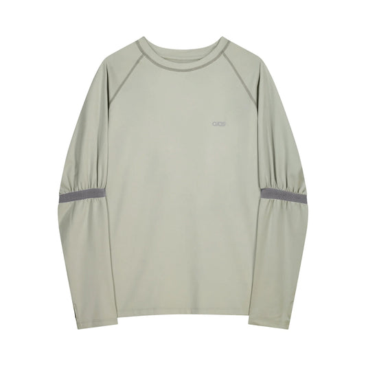MESH BAND PUFF SLEEVE - MINT GREY