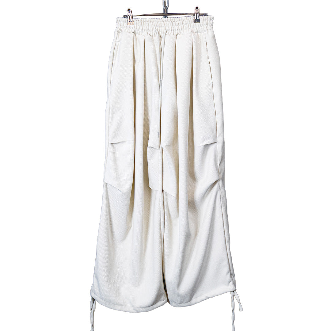 Drawstring hem balloon trousers ivory