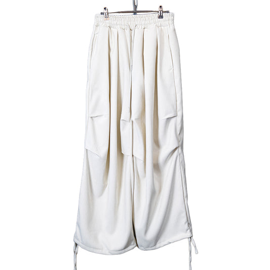 Drawstring hem balloon trousers ivory