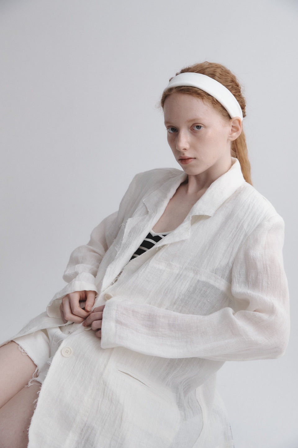Linen crinkle jacket