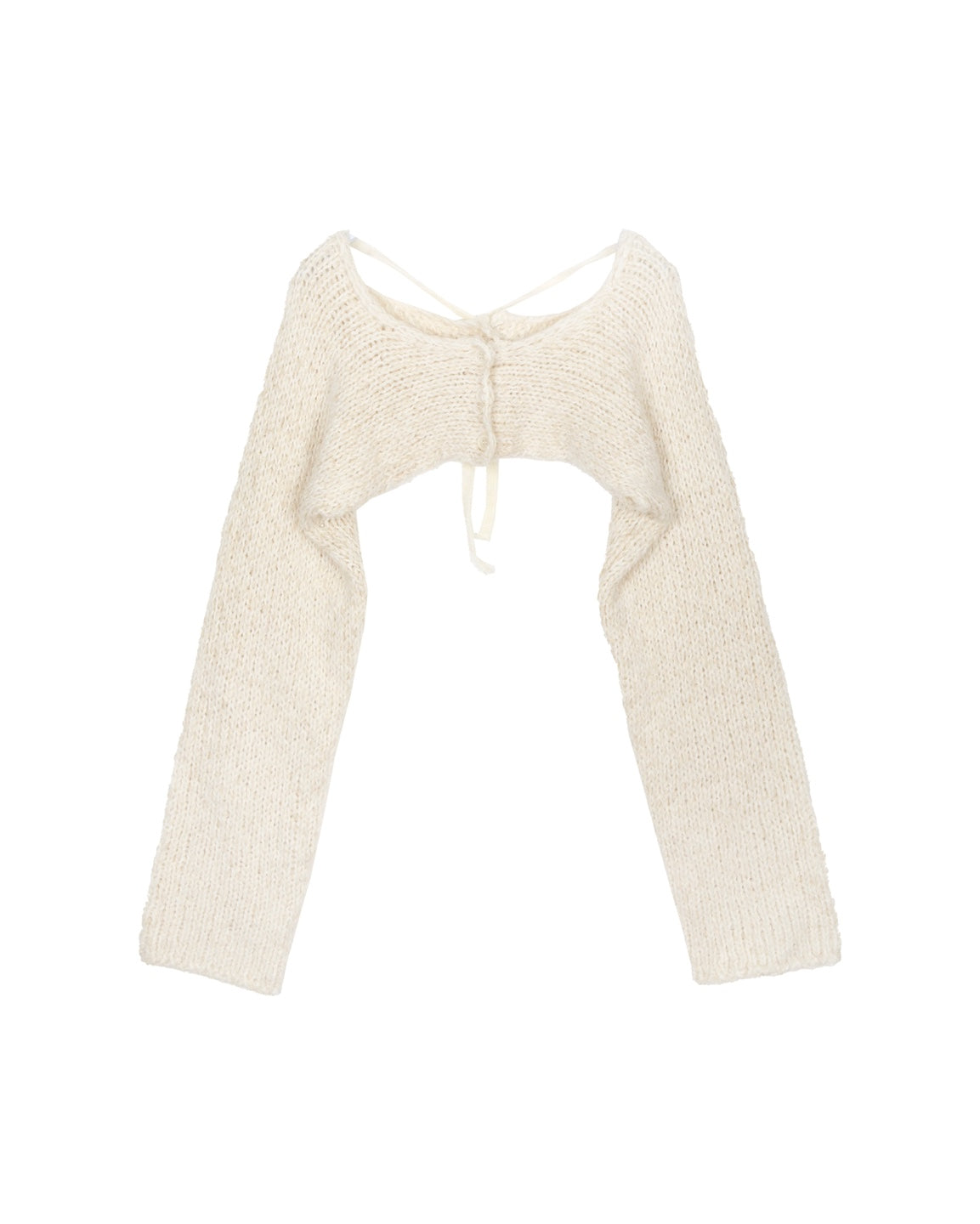 Cropped button fastening knit cardigan
