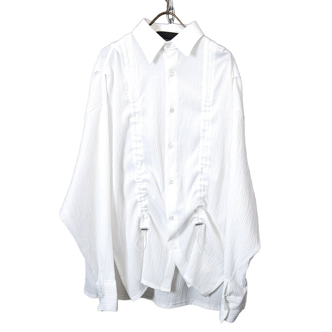 Drawstring detail shirt white