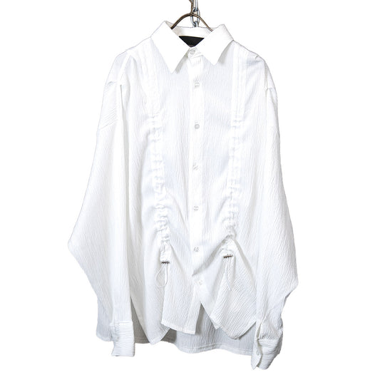 Drawstring detail shirt white