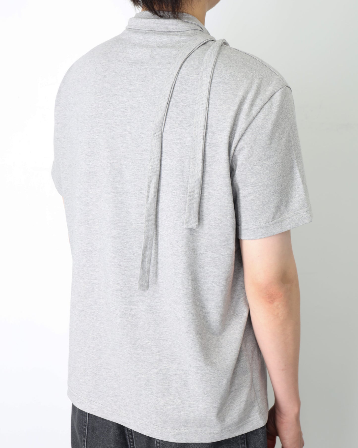 DOUBLE COLLAR T-SHIRT_VER IMBALANCE(GRAY)