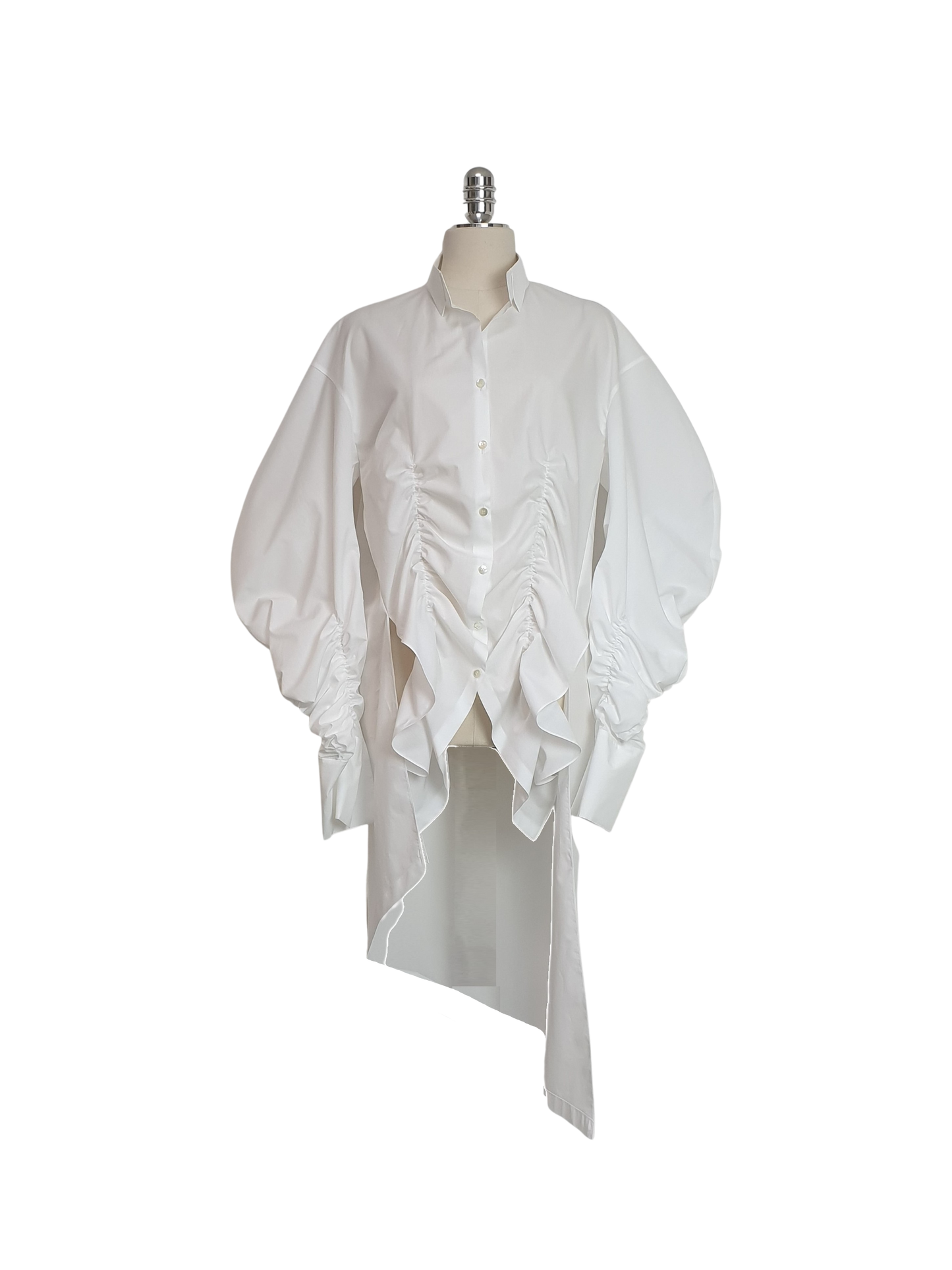 Long shirring shirts