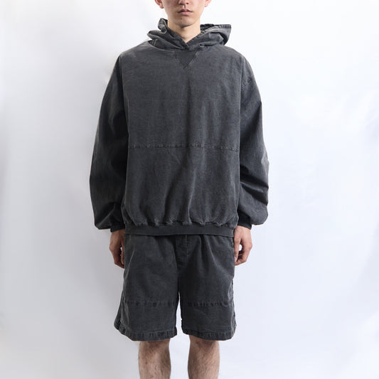 Garment Dyed Hoodie Faded Charcoal