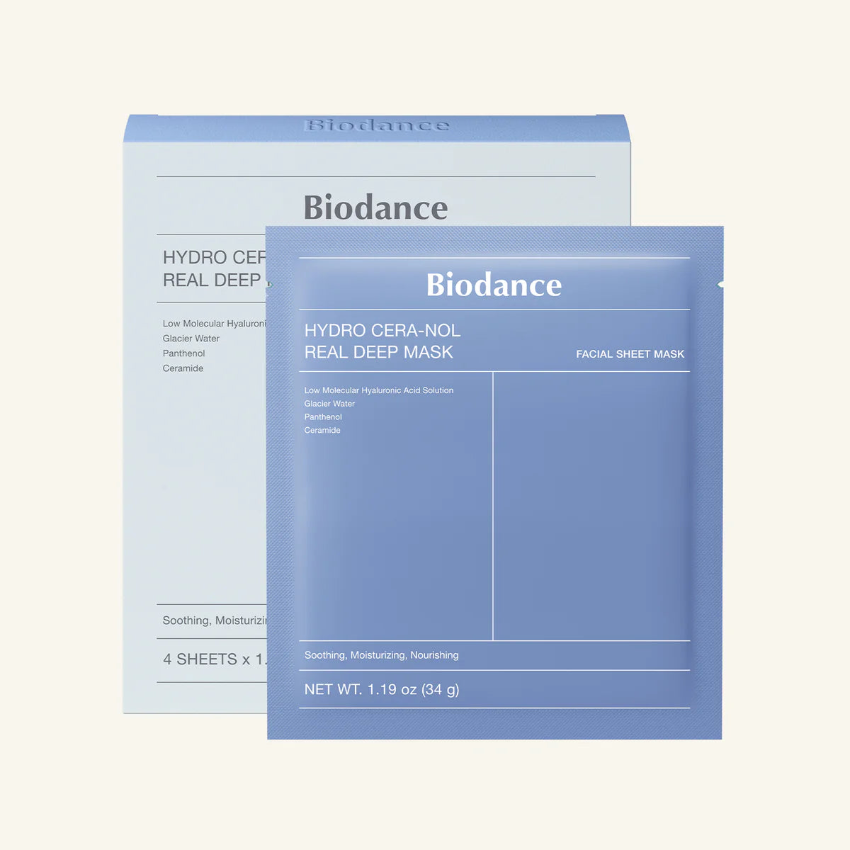 BIODANCE Hydro Cera-nol Real Deep Mask 1Box (4ea x 34g)