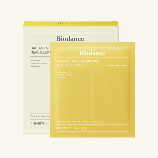 BIODANCE Radiant Vita Niacinamide Real Deep Mask 1Box (4ea x 34g)