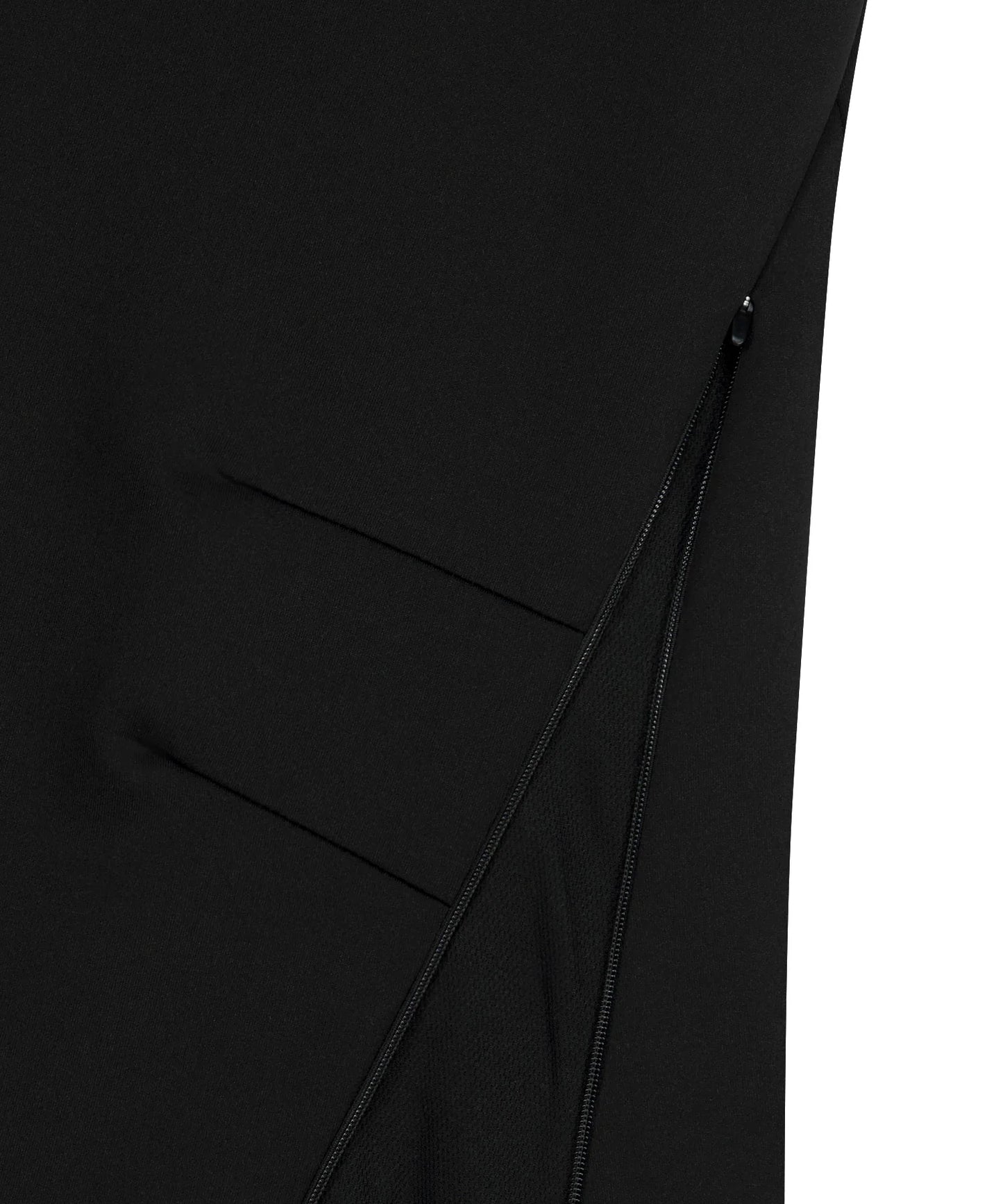ASYMMETRIC MERMAID JERSEY SKIRT - BLACK