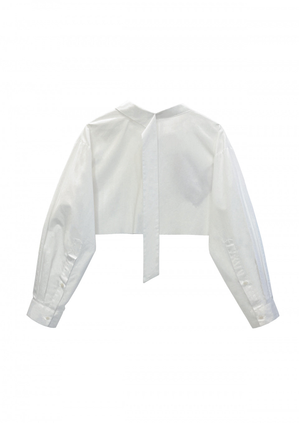 Scribble heart cropped shirt white