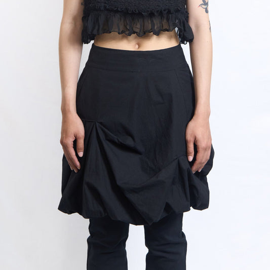 Structured Balloon Skirt Black