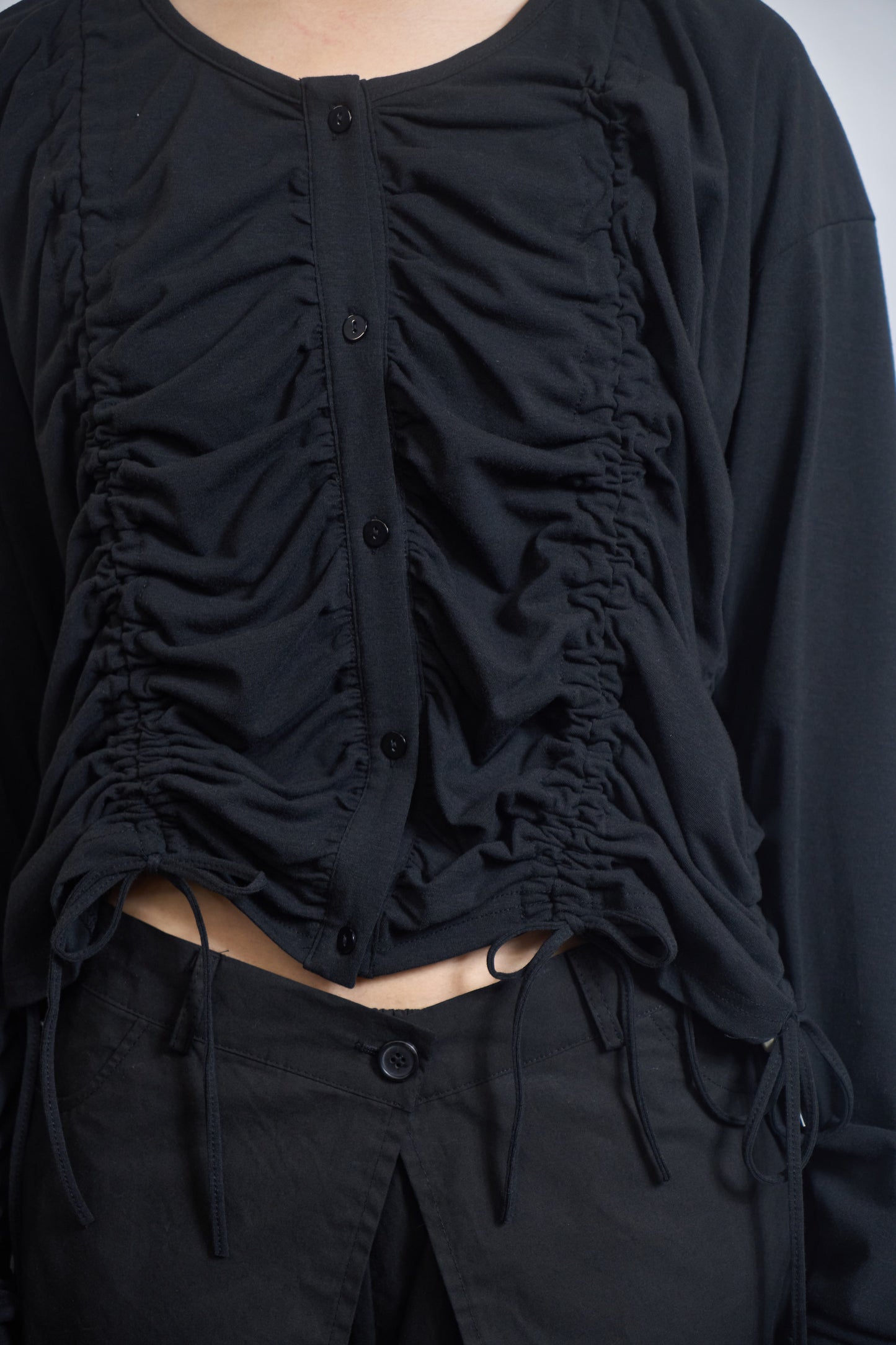 Ruched Drawstring Blouse