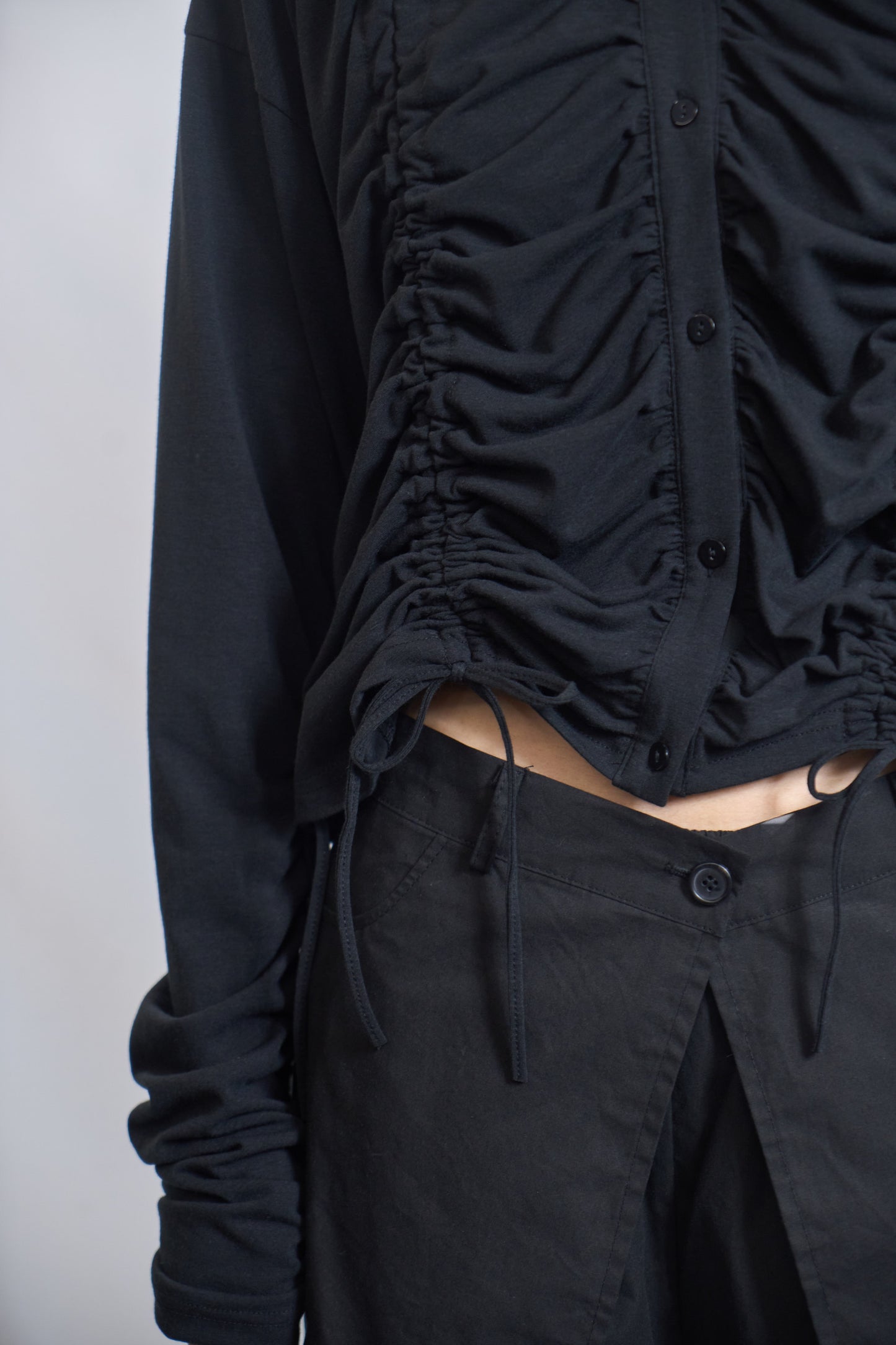 Ruched Drawstring Blouse