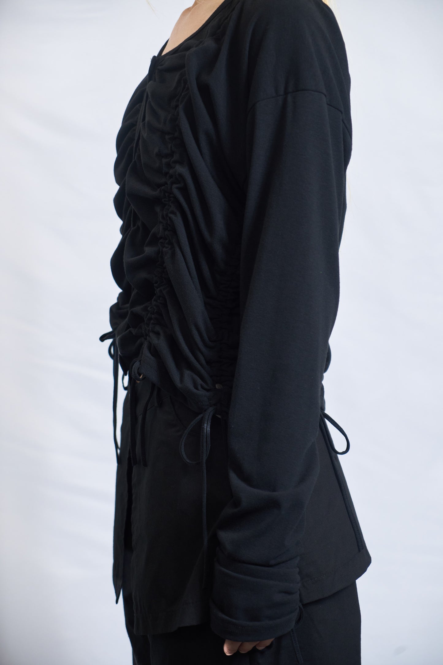 Ruched Drawstring Blouse