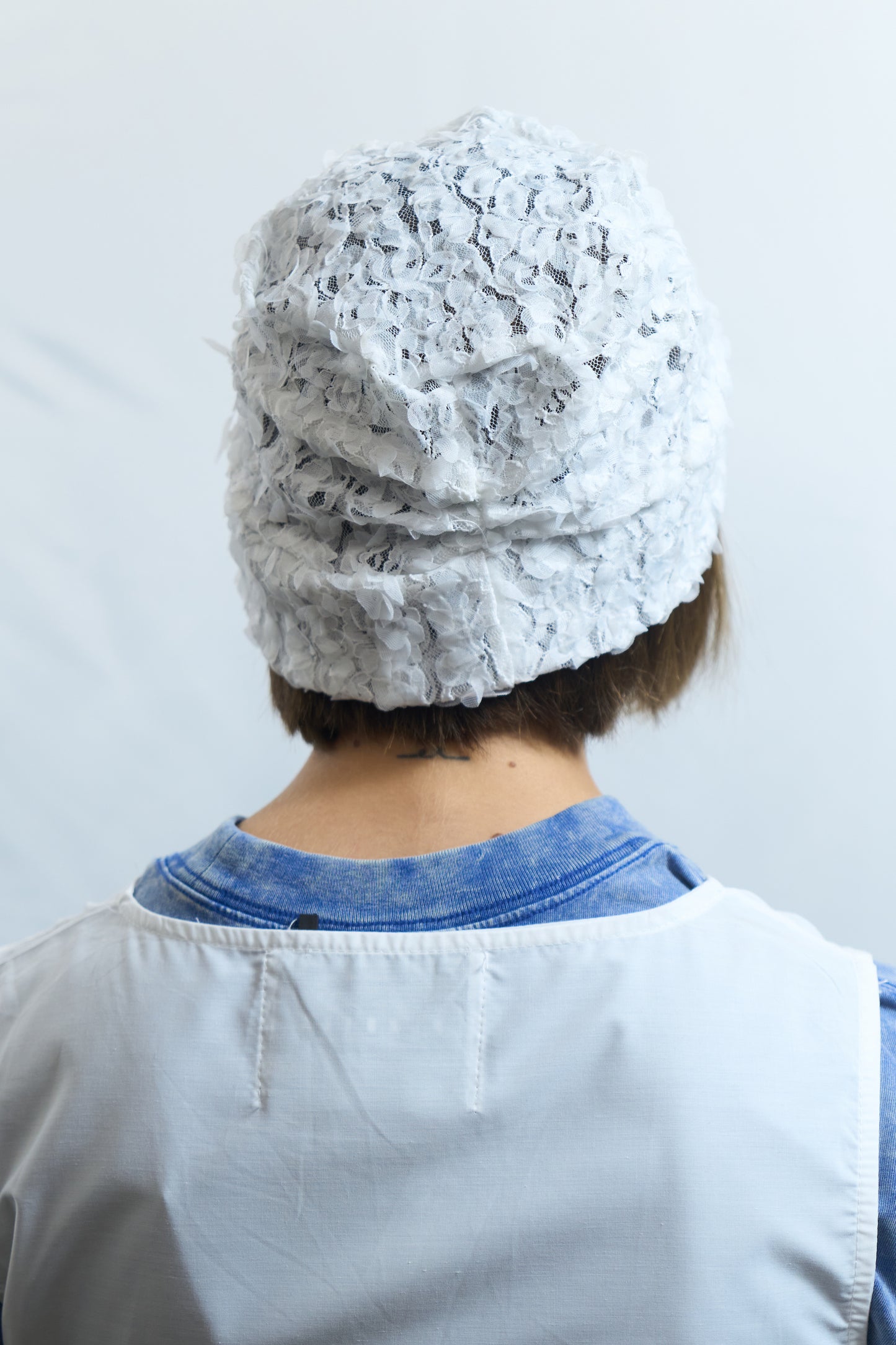 Cloud Texture Beanie White