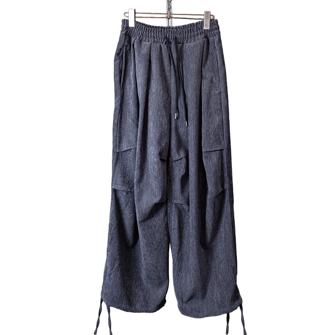 Drawstring hem balloon trousers grey