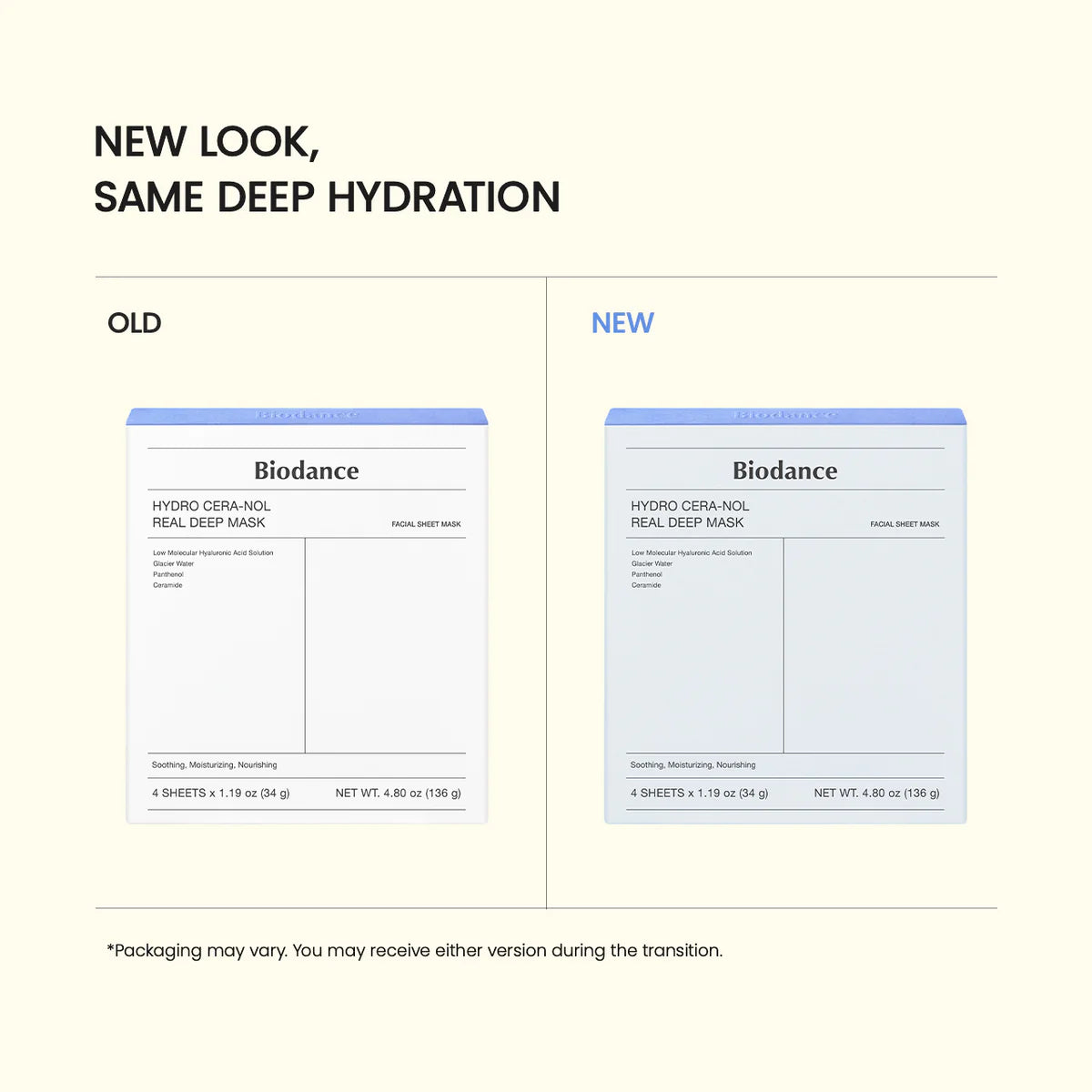 BIODANCE Hydro Cera-nol Real Deep Mask 1Box (4ea x 34g)