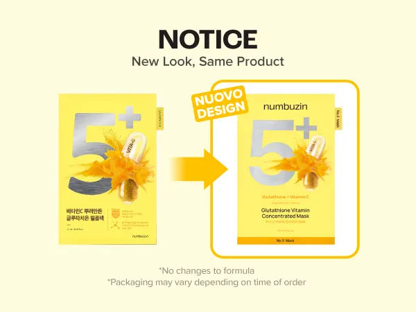NUMBUZIN No.5+ Glutathione Vitamin Concentrated Mask 5ea