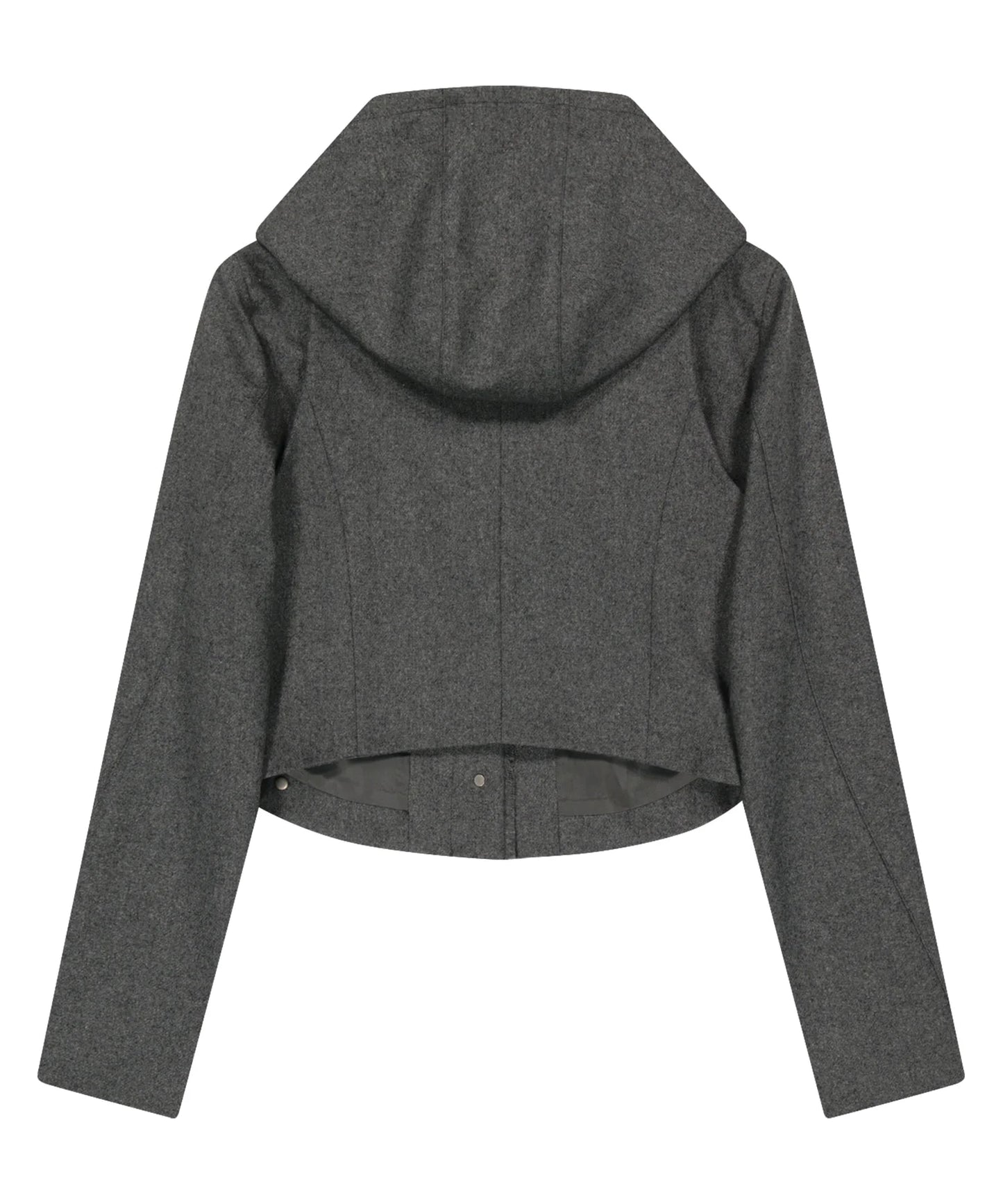 LAYERED BOLERO WOOL JACKET - GREY