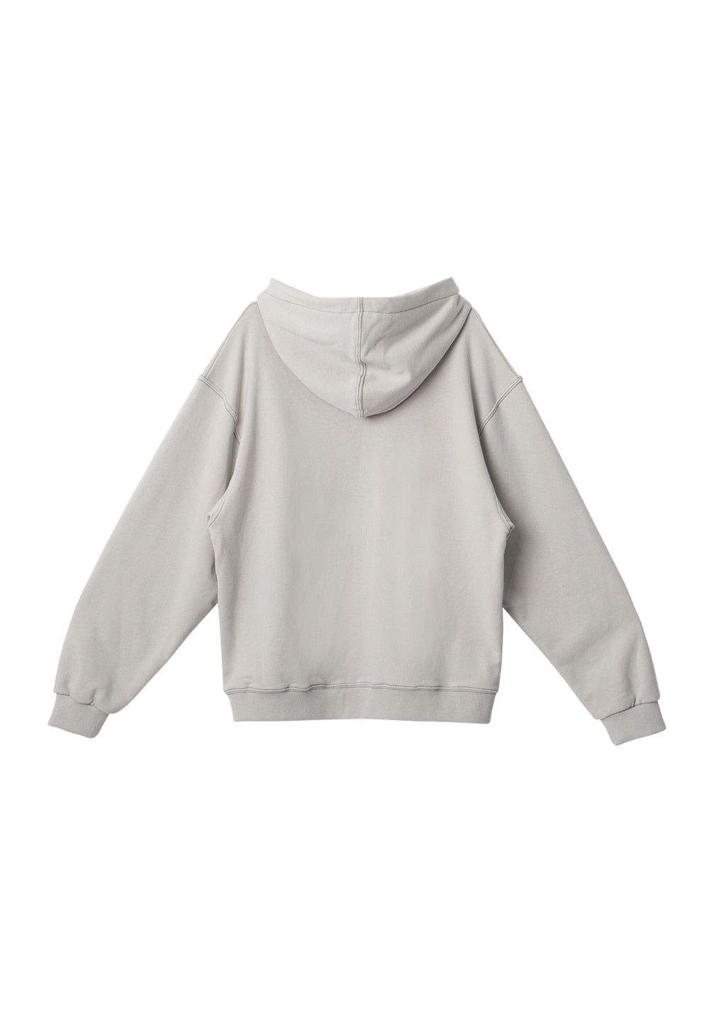 WAL signature stitch hood zip-up light grey