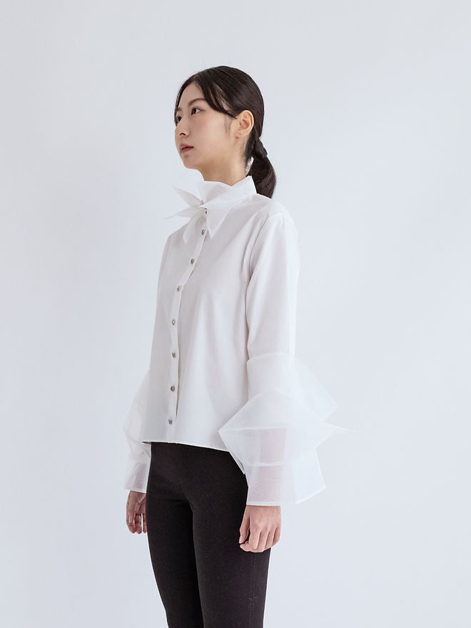 Organza shirt-white