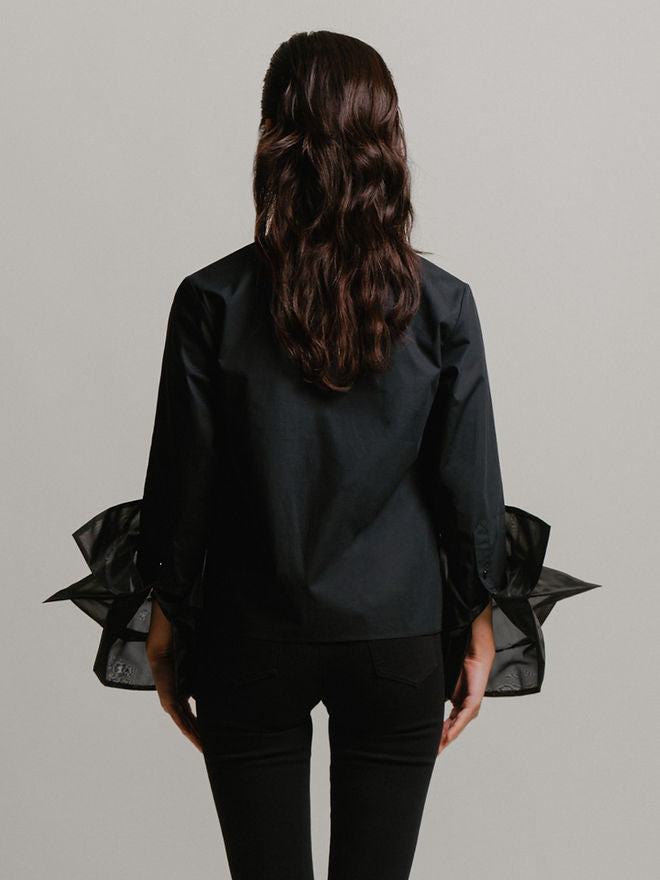 Organza shirt-black