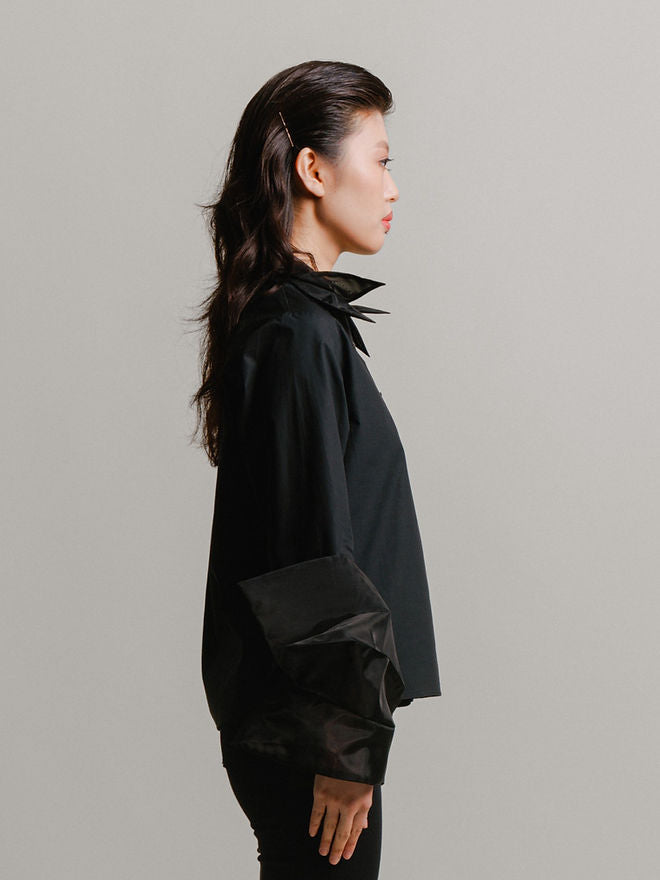 Organza shirt-black