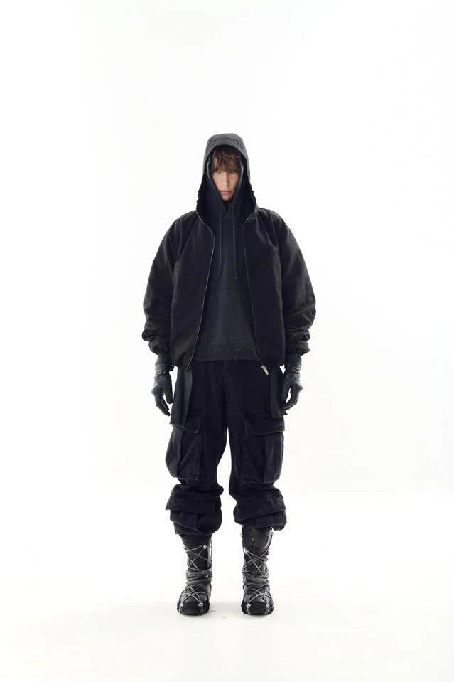 Mesh Paneled Jacket Black