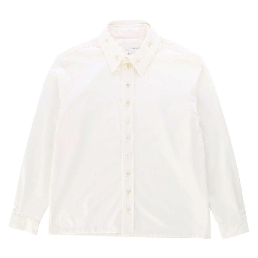 Layered collars shirts_ver imbalance (white)