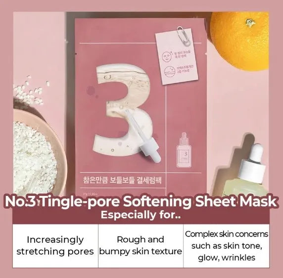 NUMBUZIN No.3 Tingle-Pore Softening Sheet Mask 5ea