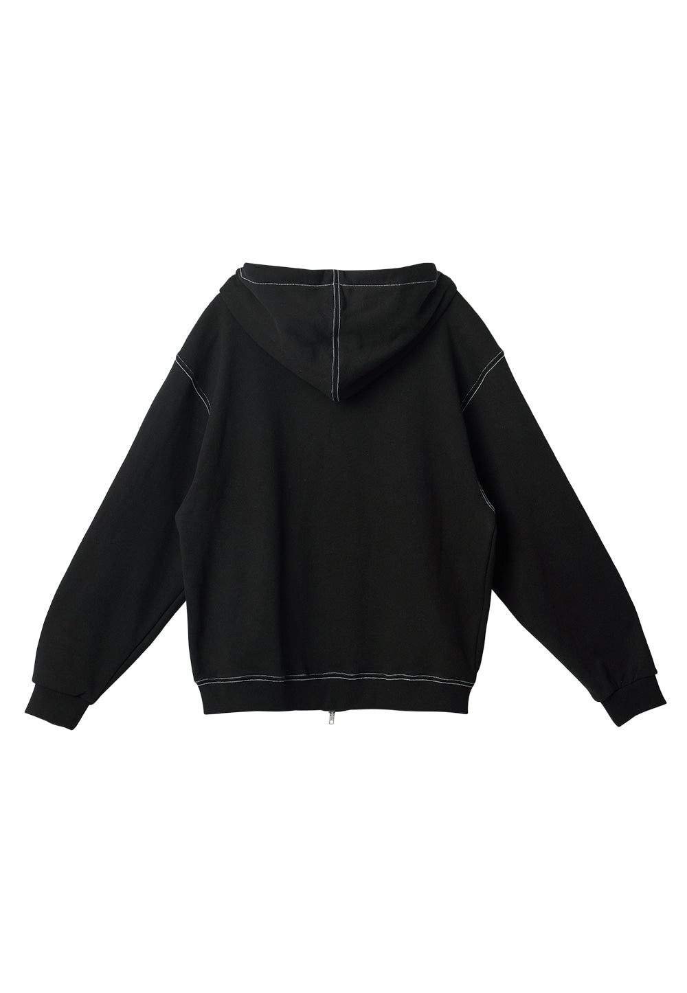 WAL signature stitch hood zip-up black