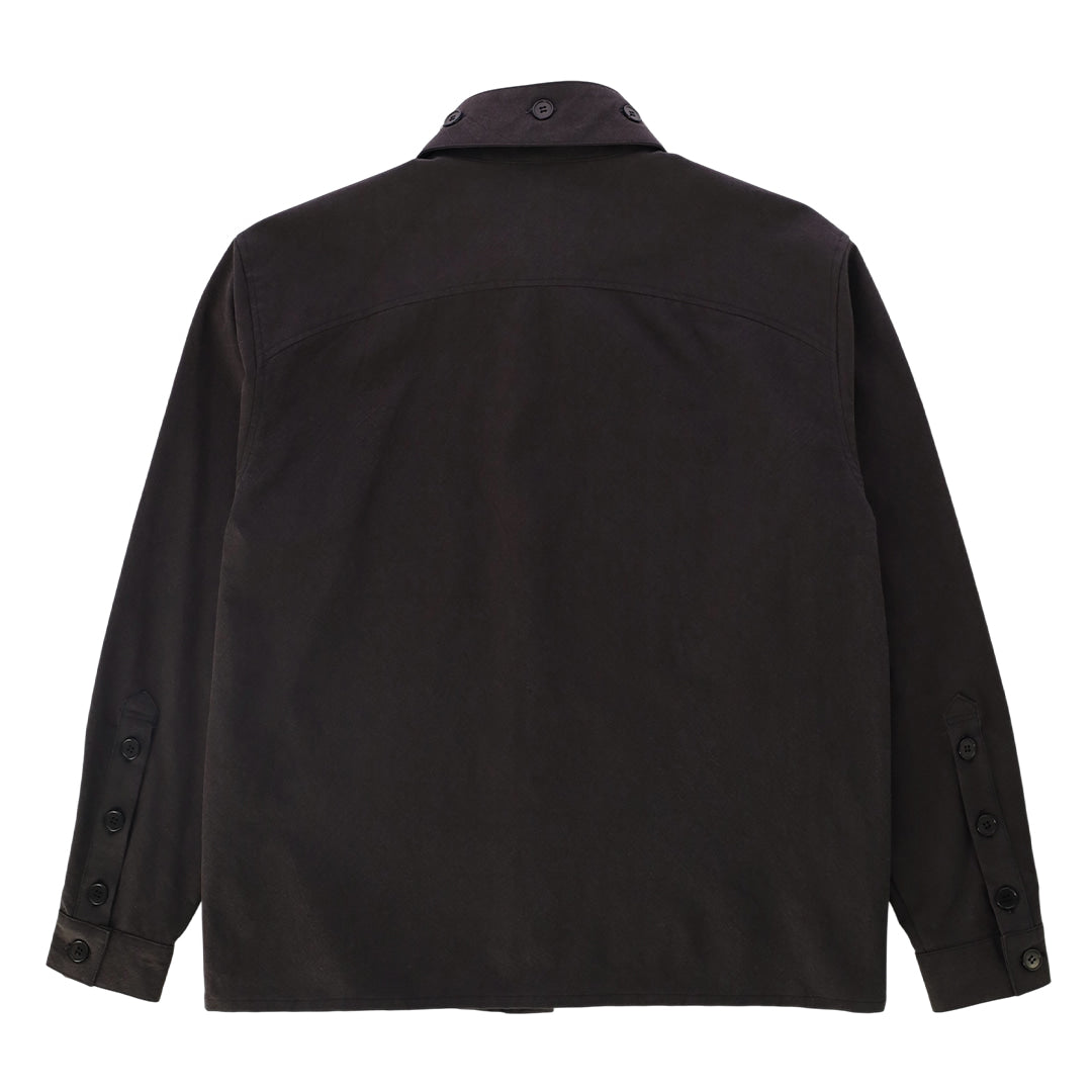 Layered collars shirts_ver imbalance (black)