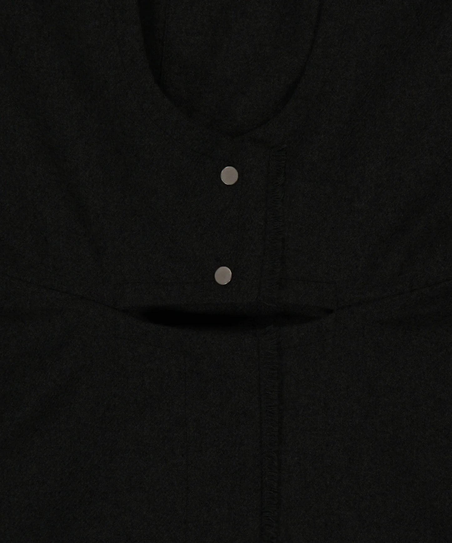 LAYERED BOLERO WOOL JACKET - BLACK
