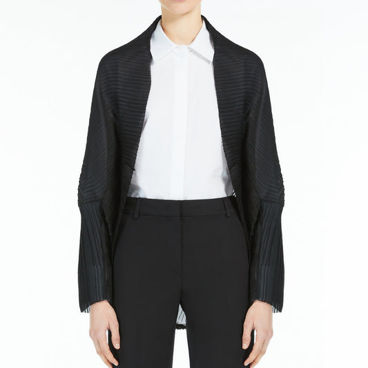 Plissé-pleated shrug