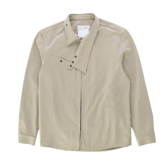 Wind collar zip shirts_ver balance (sand beige)