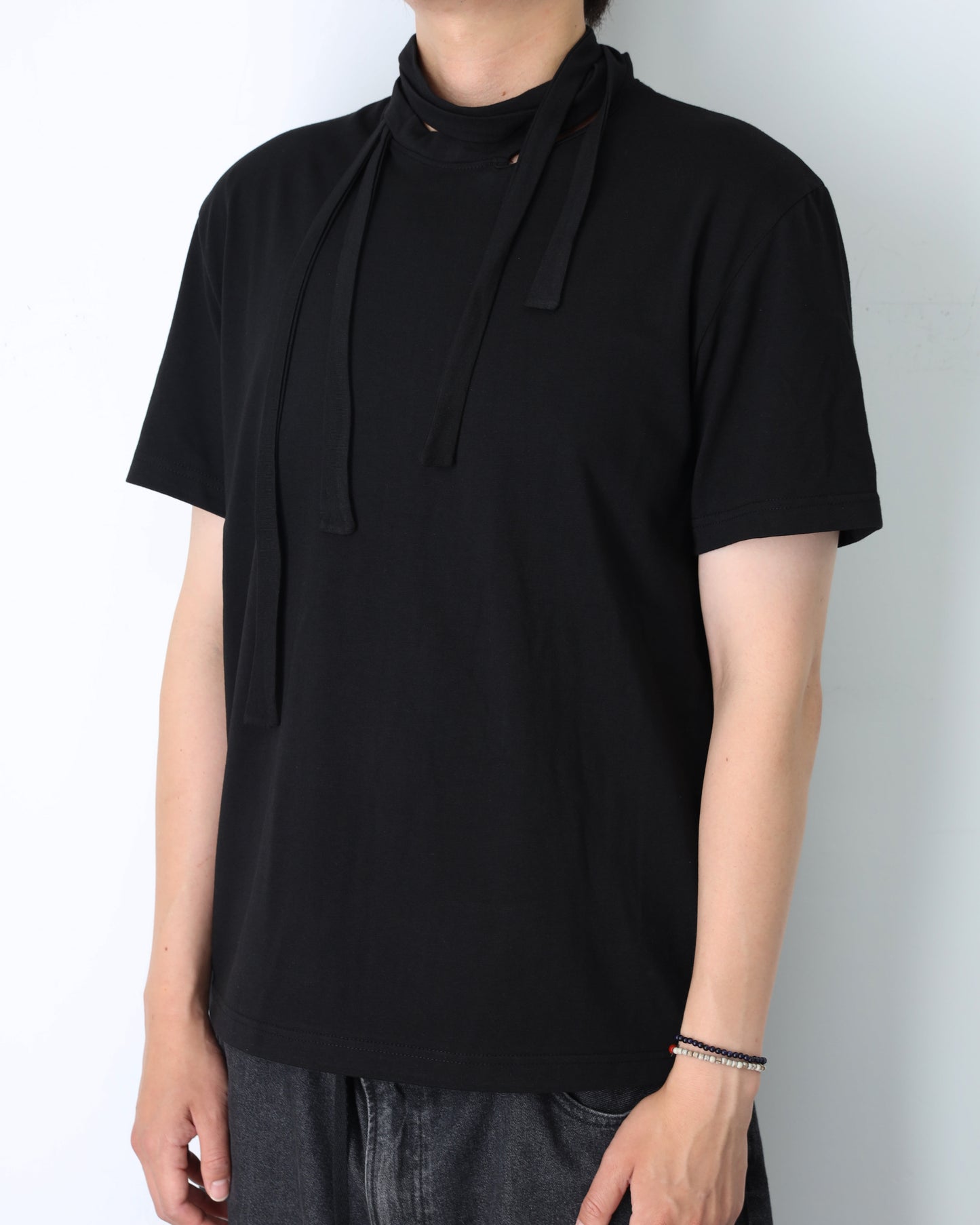 DOUBLE COLLAR T-SHIRT_VER IMBALANCE(BLACK)