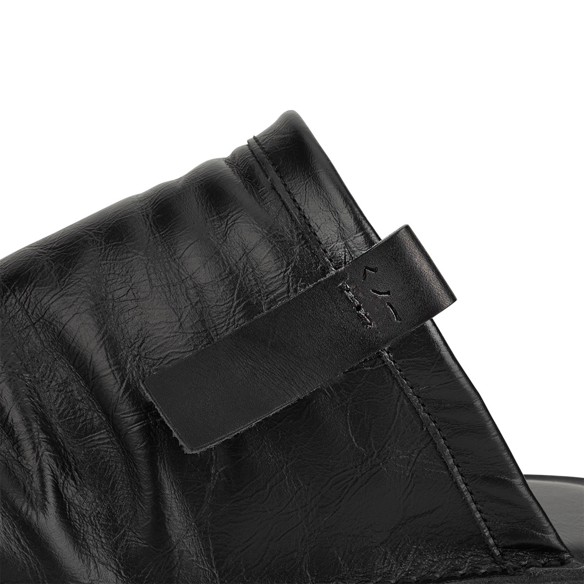 Kunoichi black calf skin sandals