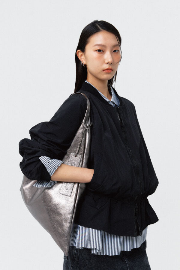 Air shirring jumper black