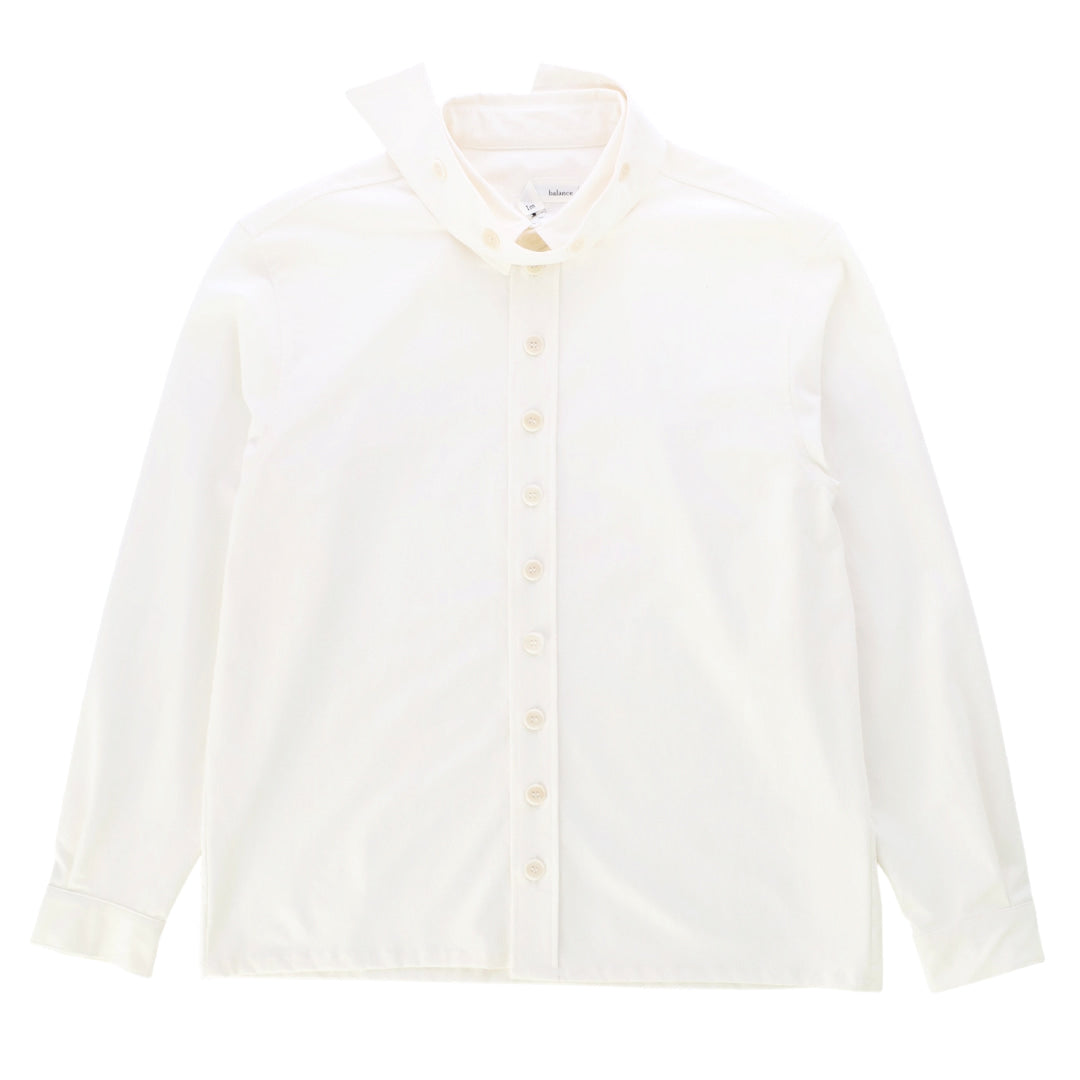 Layered collars shirts_ver imbalance (white)