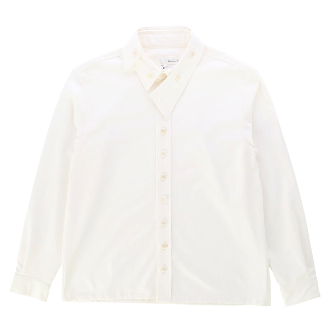 Layered collars shirts_ver imbalance (white)