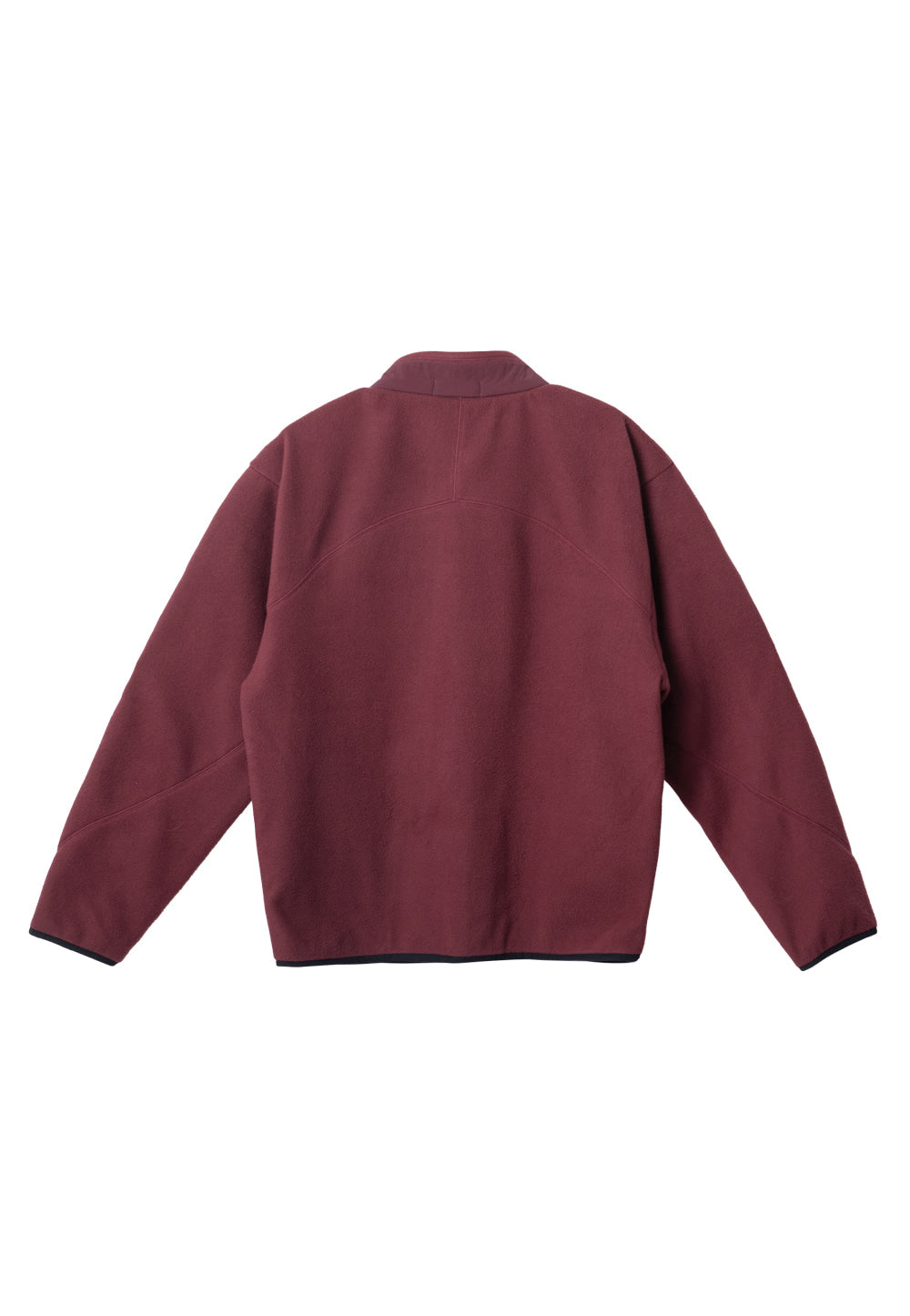 Fleece half neck zip-up wine