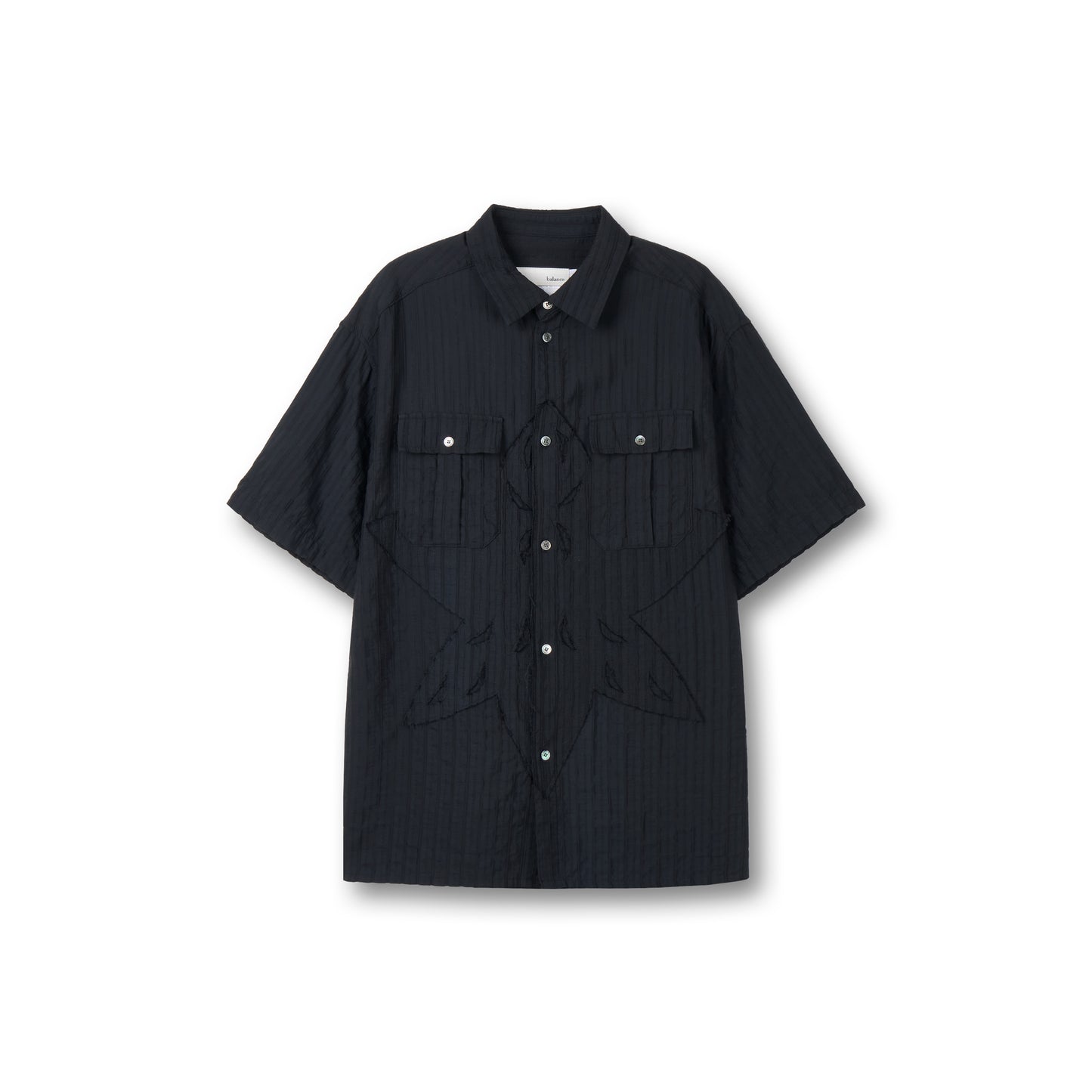 Flower shirt ver imbalance black