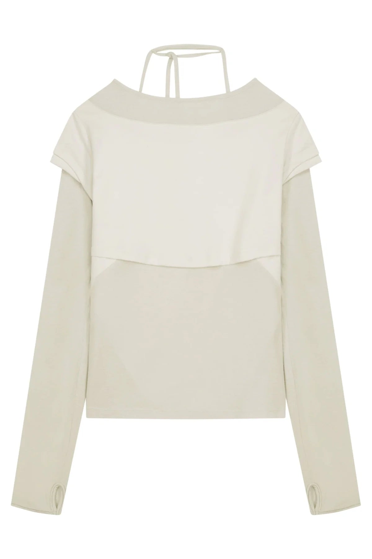 HALTER STRAP LONG SLEEVE - IVORY
