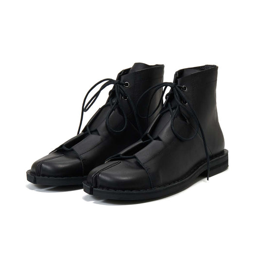 Saigo black vegan calf skin boots