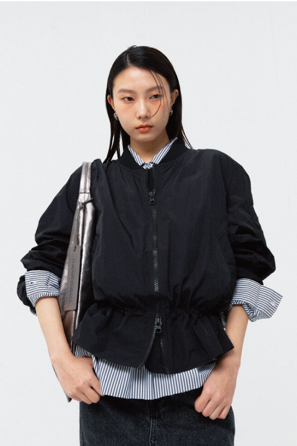 Air shirring jumper black